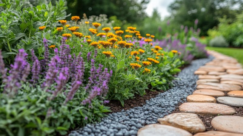 stonework and xeriscape